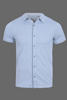 Men's Self Designed Half Sleeve Casual Shirt 028923SKYBLU38