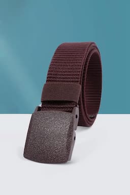 Synthetic Leather Textured Belts for Men 029873BROONESIZ
