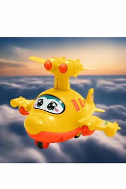 Lovely Toys Press & Go Aircraft Plane Toy (Yellow) - Pack of 1 029961YEL2