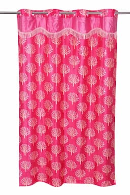 Polyester Printed Window Curtain, Kalai Cotton - 5x4 Feet (Approx) 029987WIN(5FEEPIN