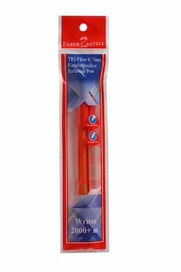 Faber-Castell Tri-Flow Ball Point Pen (Red) - Pack of 1  030004REDPACOF1