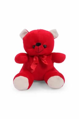 Mini Teddy Bear Soft Toy - Red 
