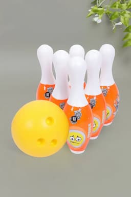 Paramount Bowling Play Set for Kids (Orange & Yellow) 032097ORA&YEL