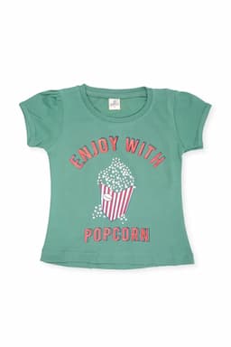 Cotton Printed T-Shirt for Baby Girls 032630GRE612