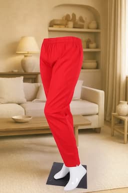 Cotton Solid Kurti pant for women 0327955XLRED