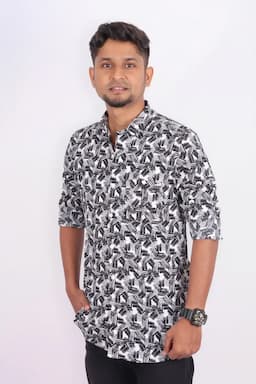 Cotton Printed Casual Shirt for Men 032938WHIM