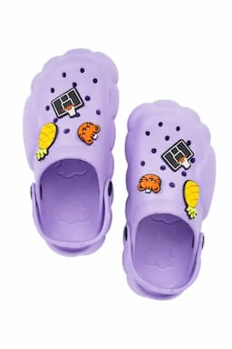 Slip-on with Slingback Clogs with Fun Cartoon Charms 0335782VIO