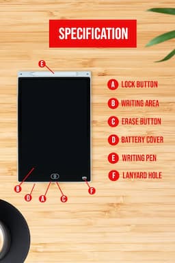 12 Inch LCD Writing Tablet (White) 033942WHI