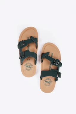 Slip-On with Adjustable Buckle Closure Slippers for Boys 0348524GRE2